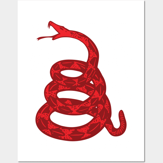 Grassless Red Gadsden Snake Wall Art by pelagio